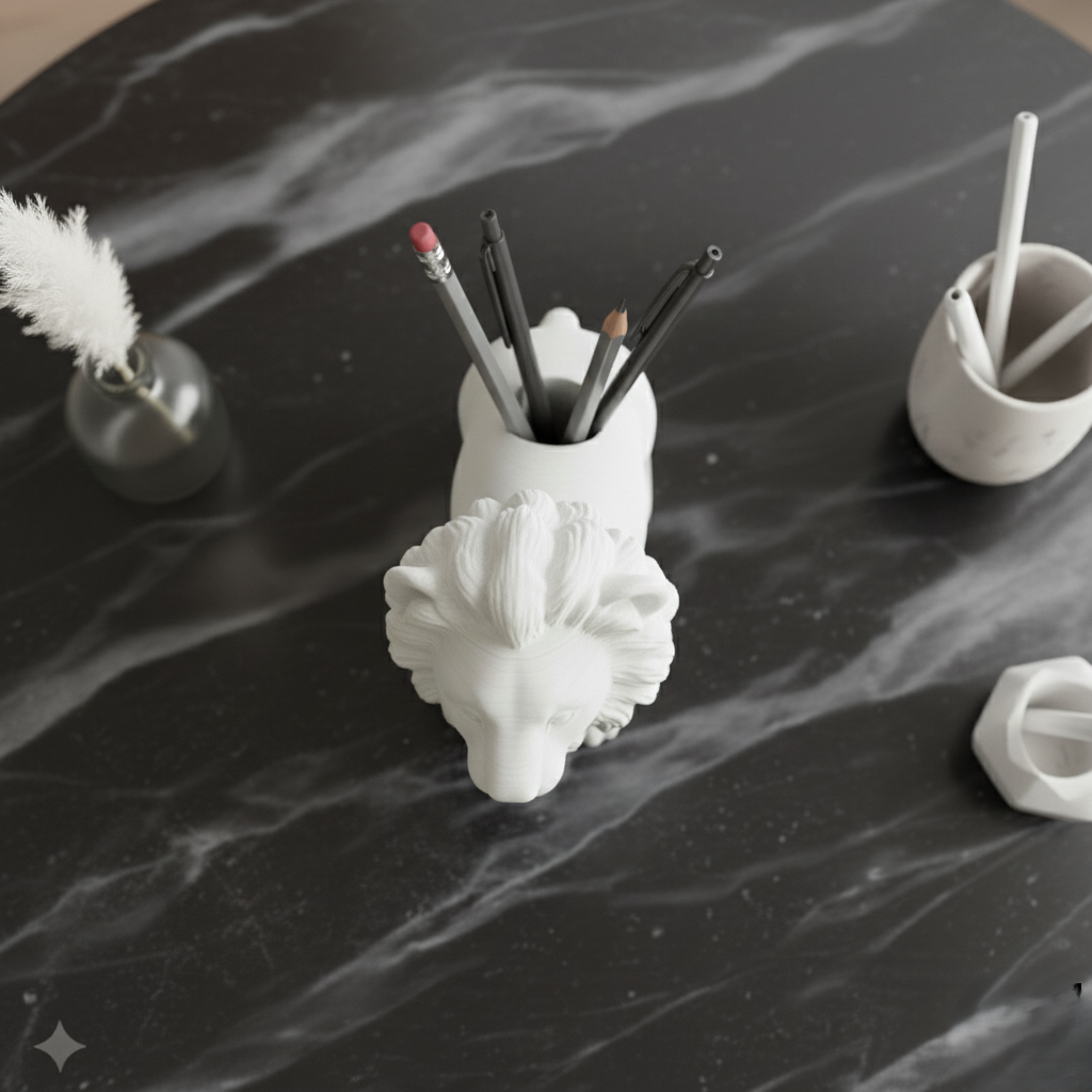 Lion Desk Organizer STL 3D Print Model 4 s4 1