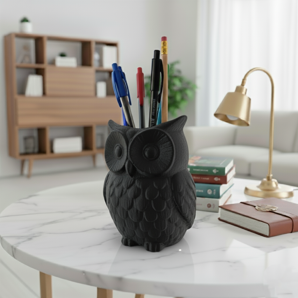 Owl Desk Organizer STL 3D Print Model 1 ss1 1