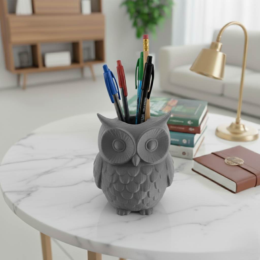 Owl Desk Organizer STL 3D Print Model 4 ss4 1