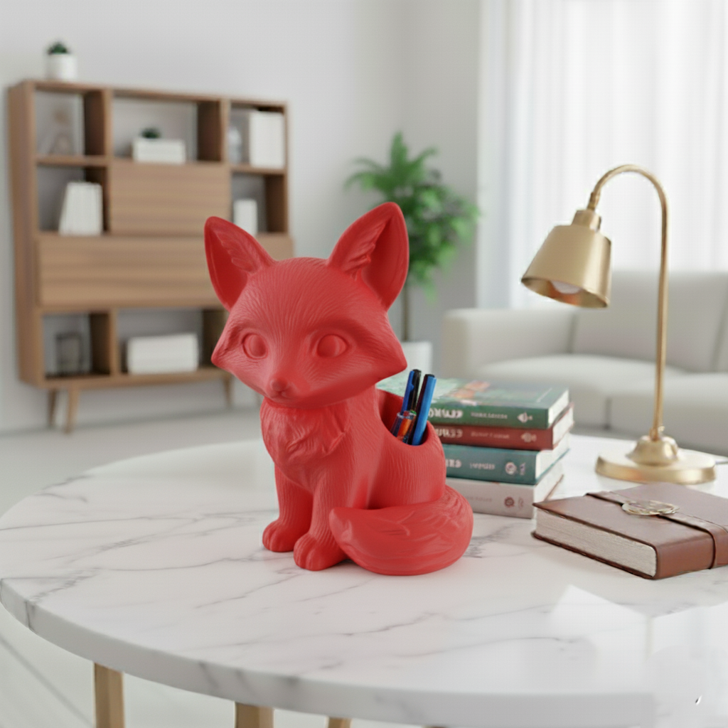 Fox Desk Organizer STL 3D Print Model 5 ss7