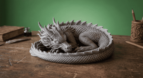 Asiatic Dormant Dragon Series: #4 5 uncolored 3