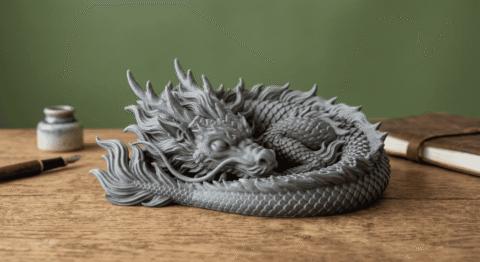Asiatic Dormant Dragon Series: #2 7 uncolored