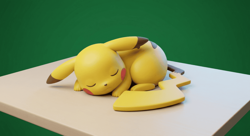 The Pikachu Sleeping Desk Series: #1 2 colored