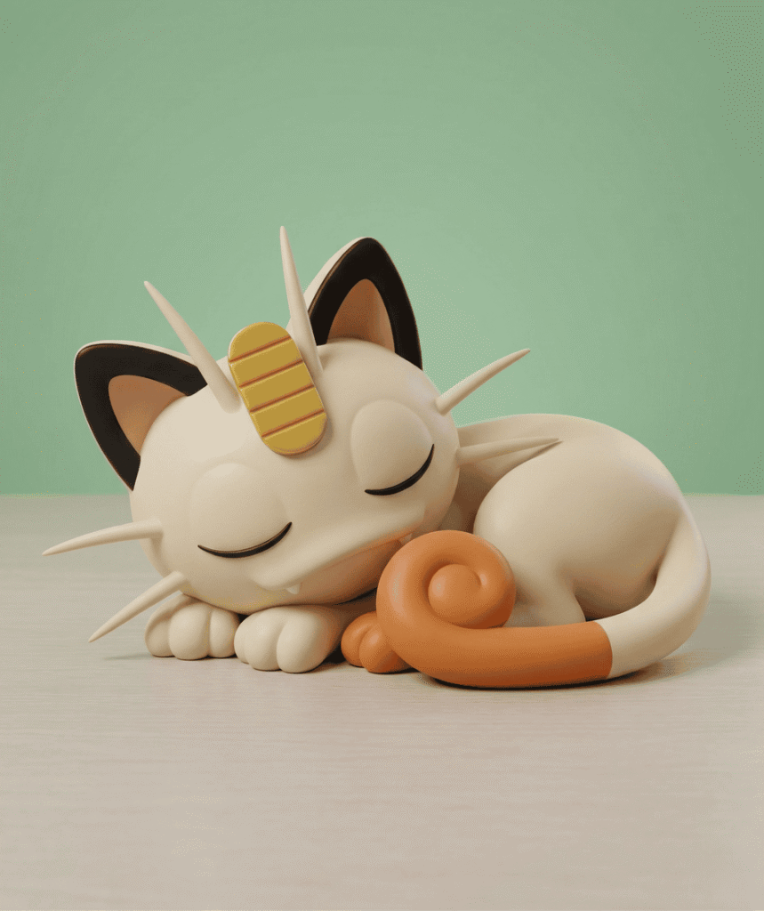 The Meowth Sleeping Desk Series: #1 1 colored 13