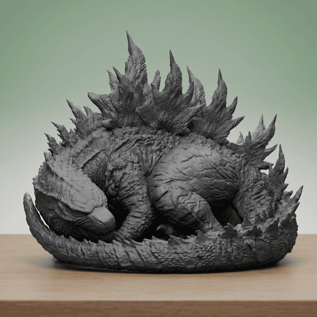 The Godzilla Sleeping Desk Series: #1 2 colored 32