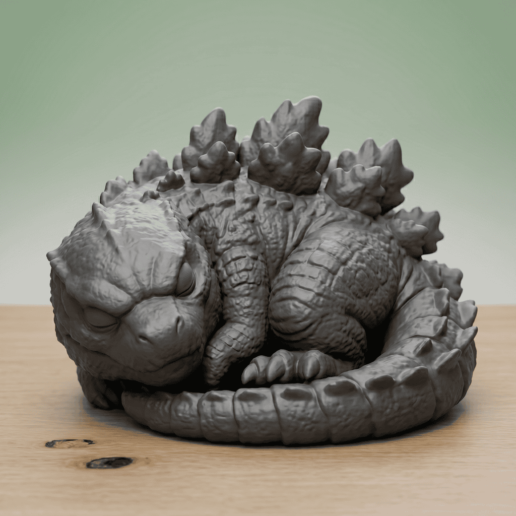 The Godzilla Sleeping Desk Series: #3 2 colored 34