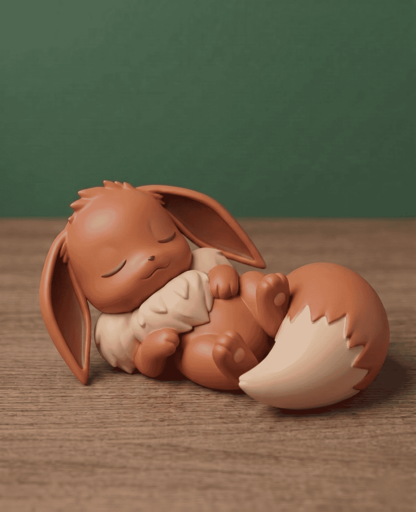 The Eevee Sleeping Desk Series: #3 1 colored 4