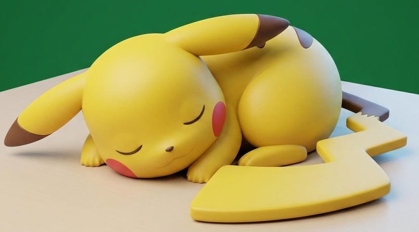 The Pikachu Sleeping Desk Series: #1 1 colored2