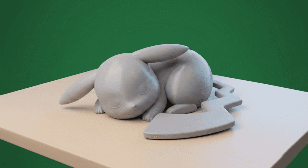 The Pikachu Sleeping Desk Series: #1 3 uncolored