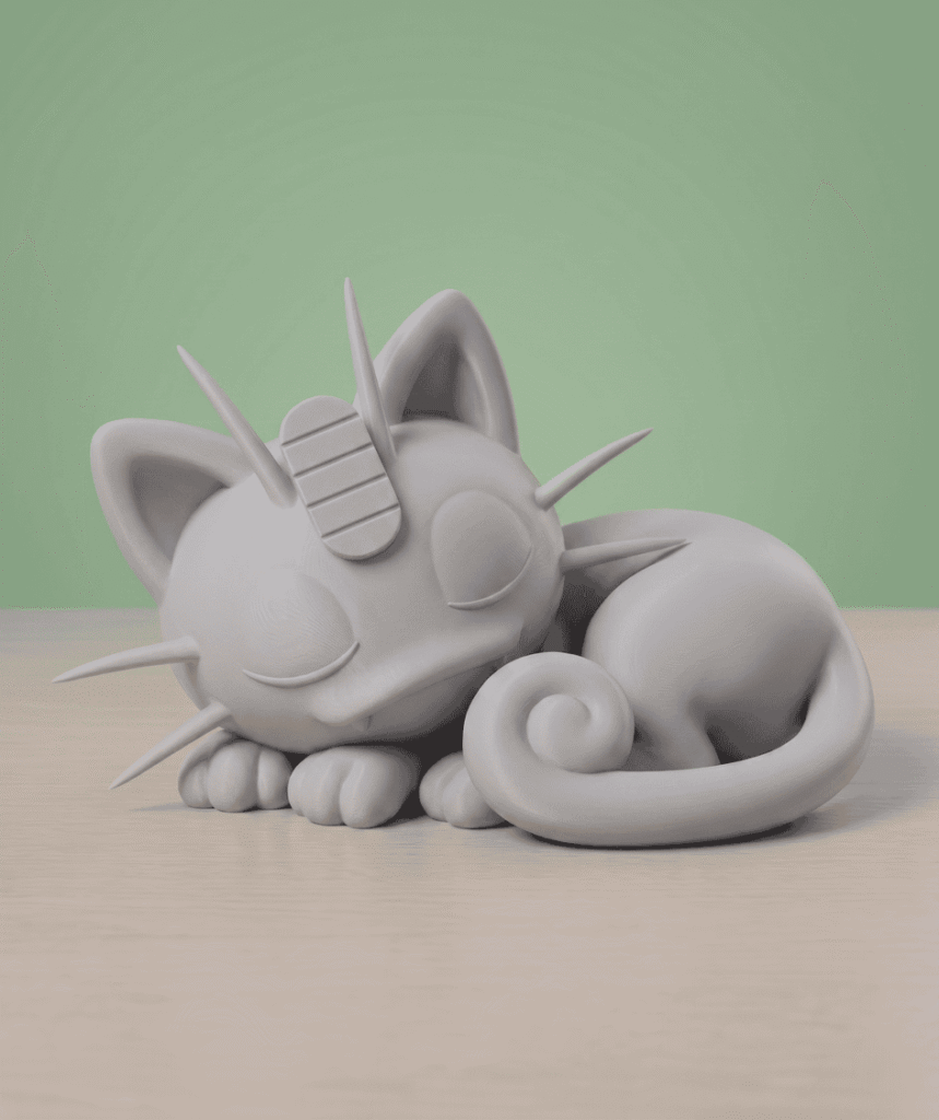 The Meowth Sleeping Desk Series: #1 2 uncolored 13