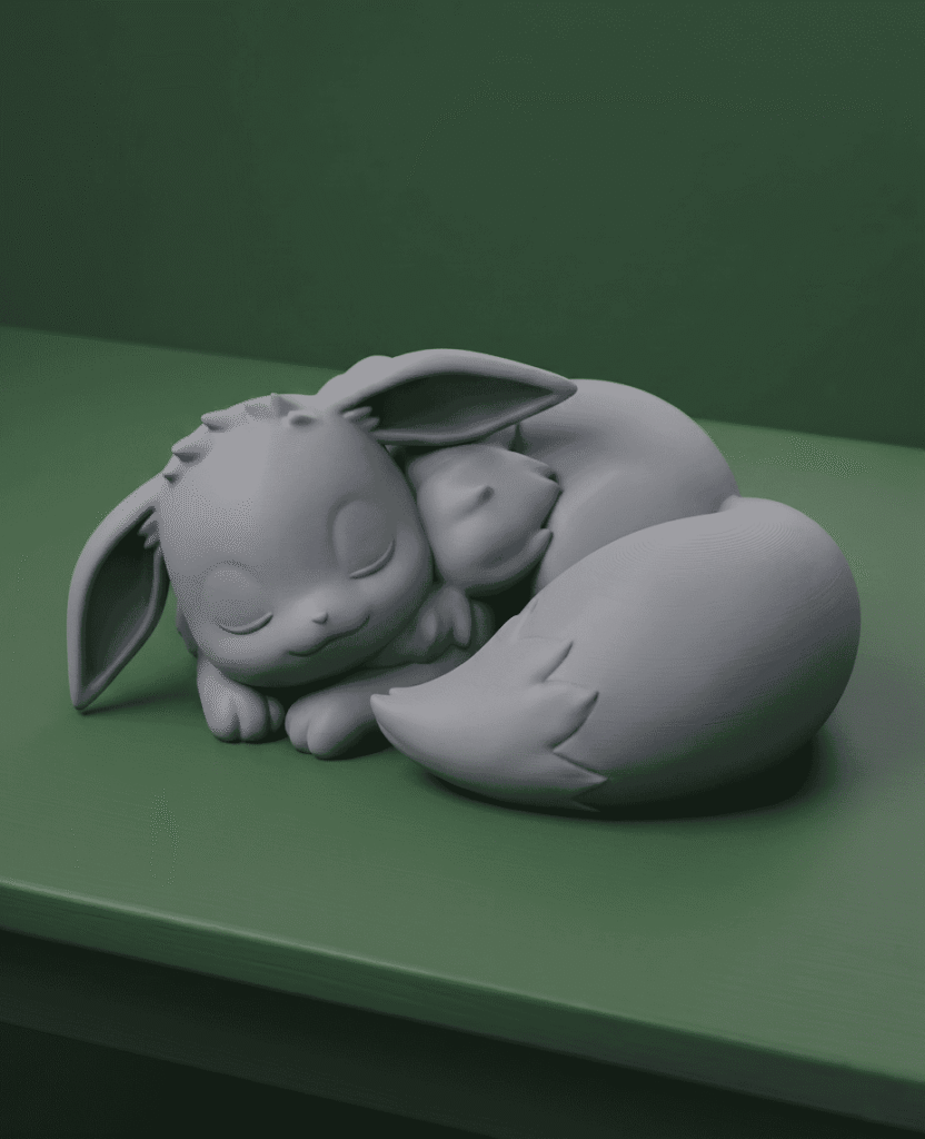 The Eevee Sleeping Desk Series: #1 2 uncolored 2