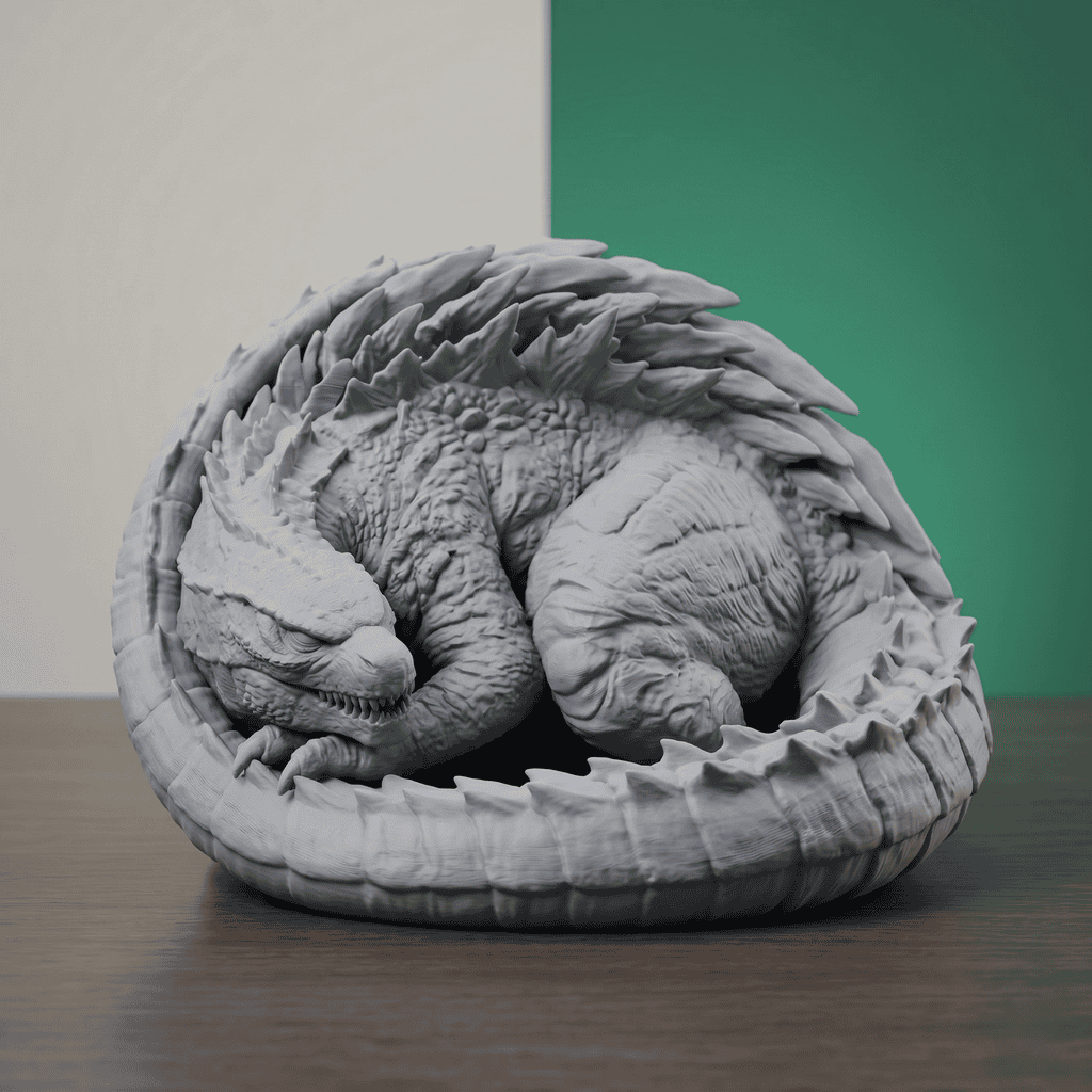 The Godzilla Sleeping Desk Series: #2 1 uncolored 34