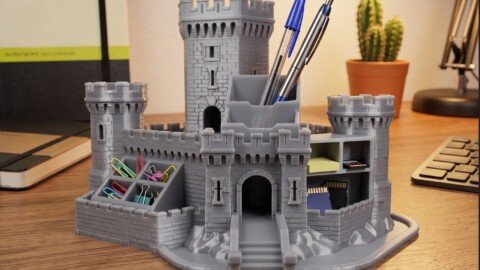 Medieval Castle Desk Organizer 7 castle
