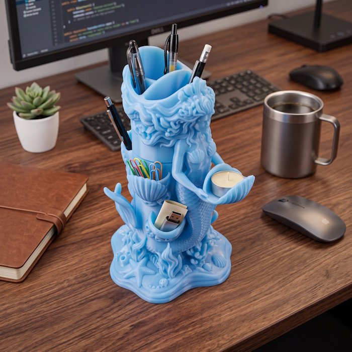 Mermaid Cute Pen Holder 1 key 25