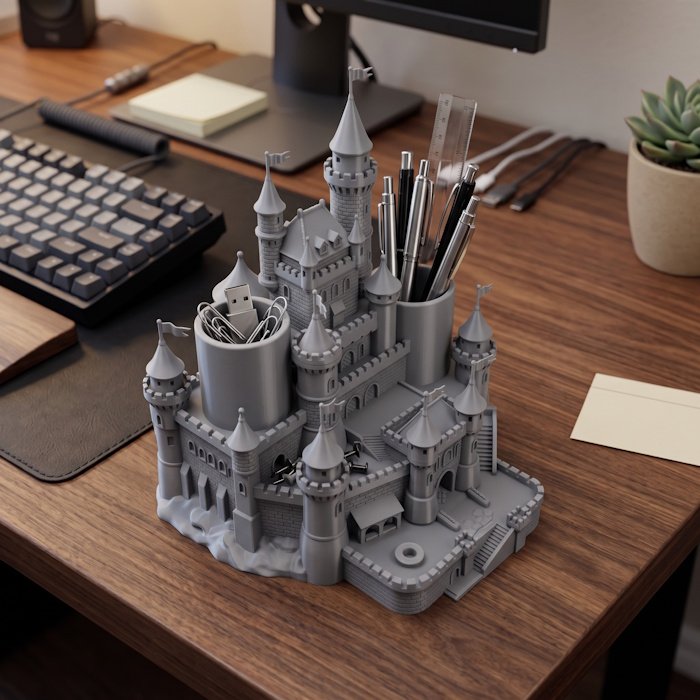 Medieval Castle Desk Organizer 1 key 68