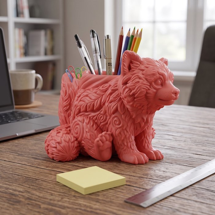 Cute Red Panda Desk Organizer 1 key 72