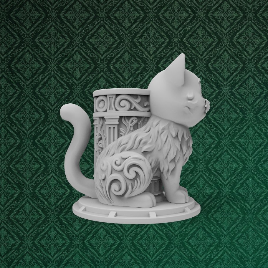 Cute Cat Pencil Holder 4 keyshot8.1032