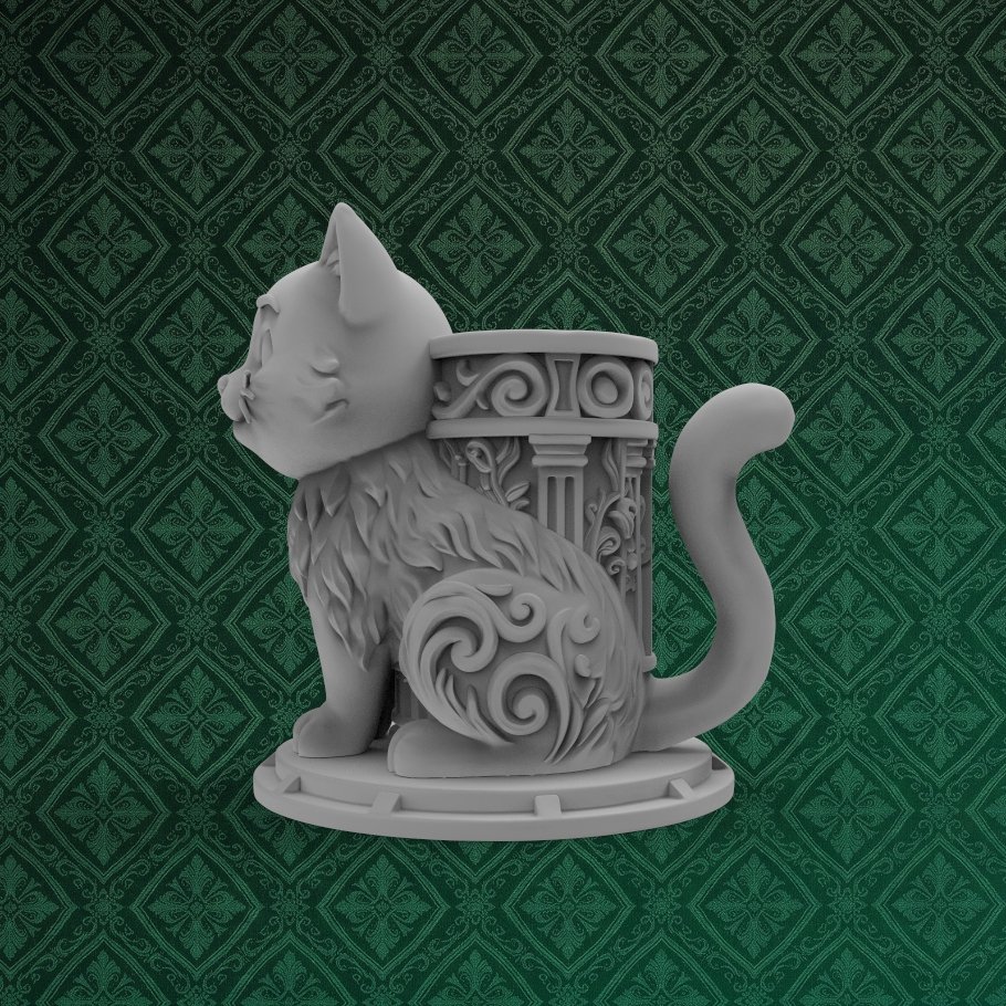 Cute Cat Pencil Holder 5 keyshot8.1033
