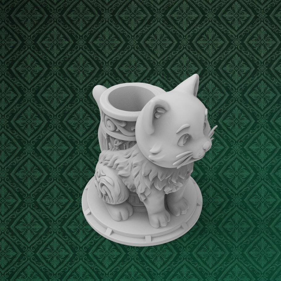 Cute Cat Pencil Holder 7 keyshot8.1035