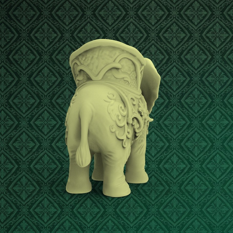 Ornate Elephant Desk Organizer 3 keyshot8.1062