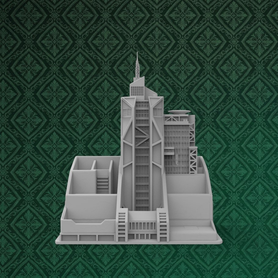 Futuristic Skyscraper Desk Organizer 2 keyshot8.1073
