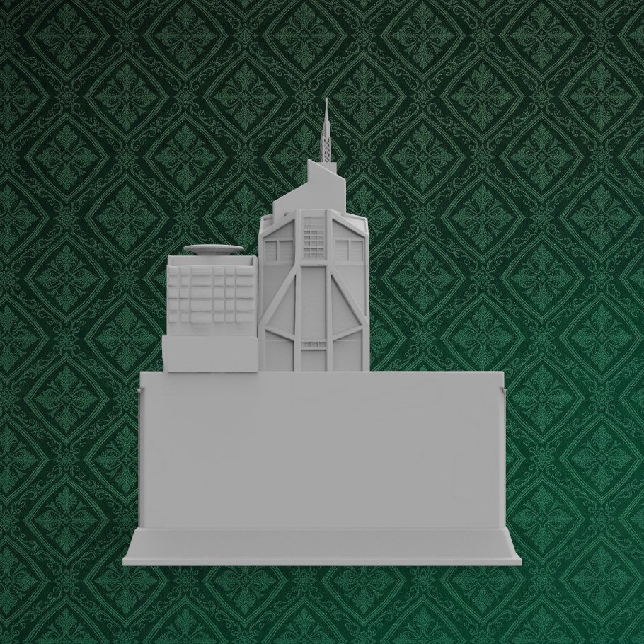 Futuristic Skyscraper Desk Organizer 3 keyshot8.1074