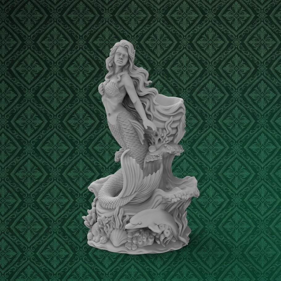 Ocean Mermaid Pen Holder Desk Organizer 2 keyshot8.1175