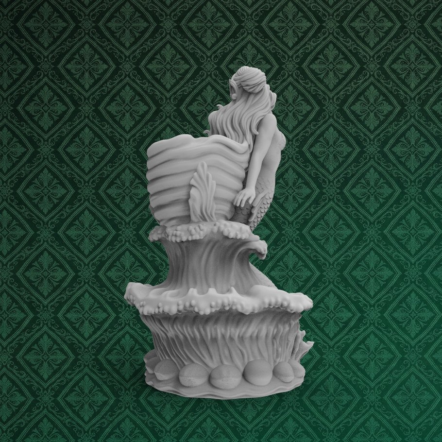 Ocean Mermaid Pen Holder Desk Organizer 3 keyshot8.1176