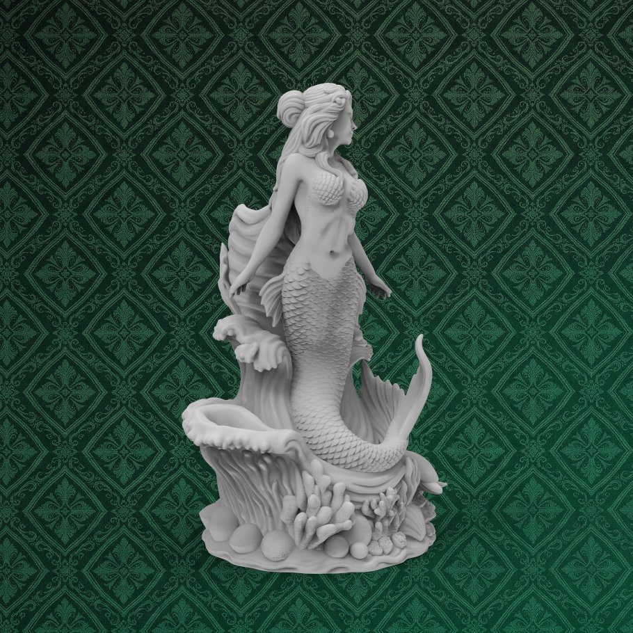 Ocean Mermaid Pen Holder Desk Organizer 4 keyshot8.1177