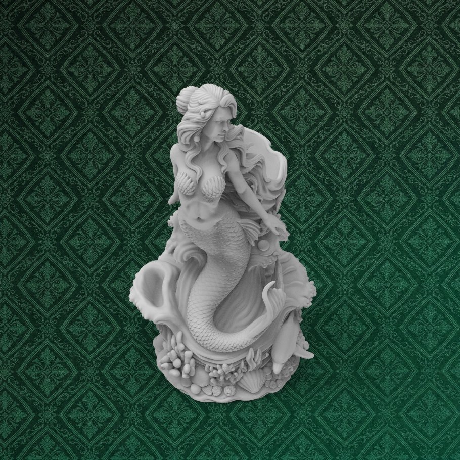 Ocean Mermaid Pen Holder Desk Organizer 7 keyshot8.1180