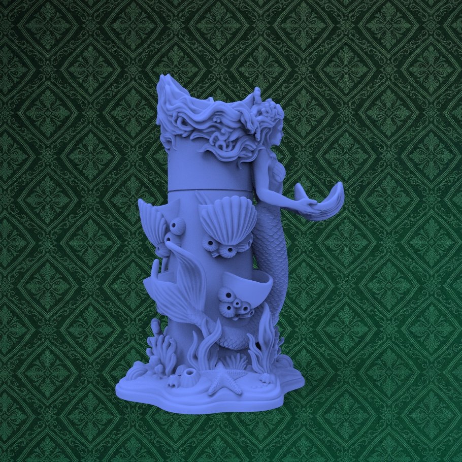 Mermaid Cute Pen Holder 5 keyshot8.1213