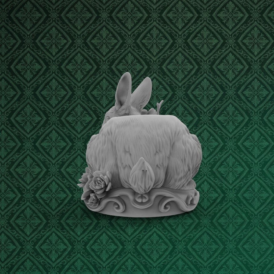 Floral Bunny Desk Organizer 5 keyshot8.1297