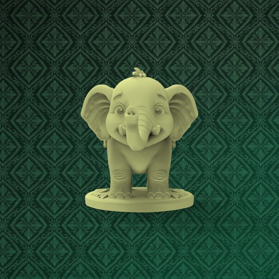Cute Elephant Desk Organizer 2 keyshot8.1300