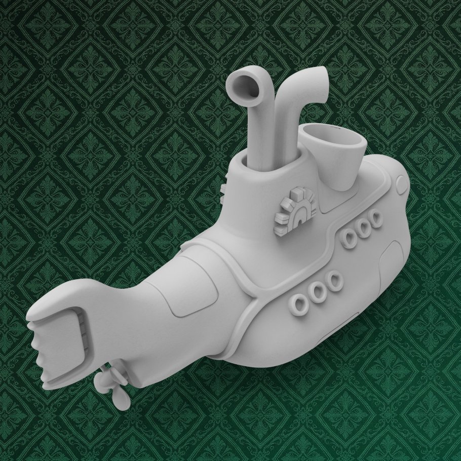 Submarine Desk Organizer 8 keyshot8.1327