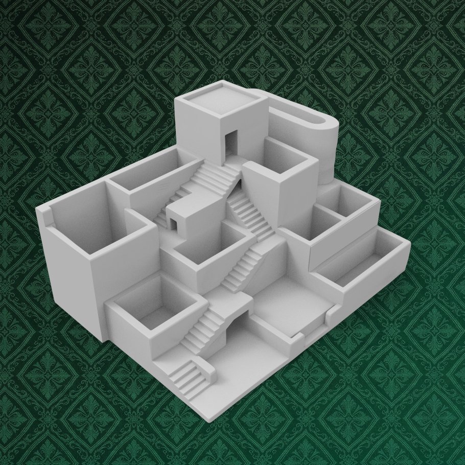 Escher Architecture Desk Organizer 7 keyshot8.1360