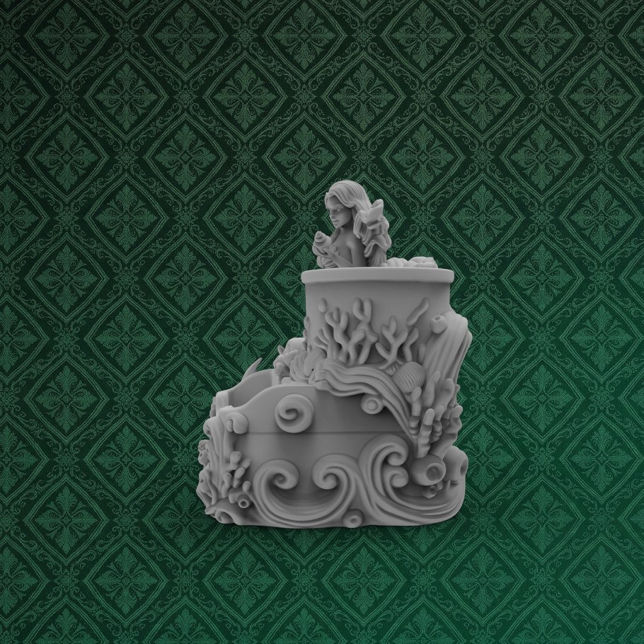 Mermaid Pen Holder & Desk Organizer 5 keyshot8.231