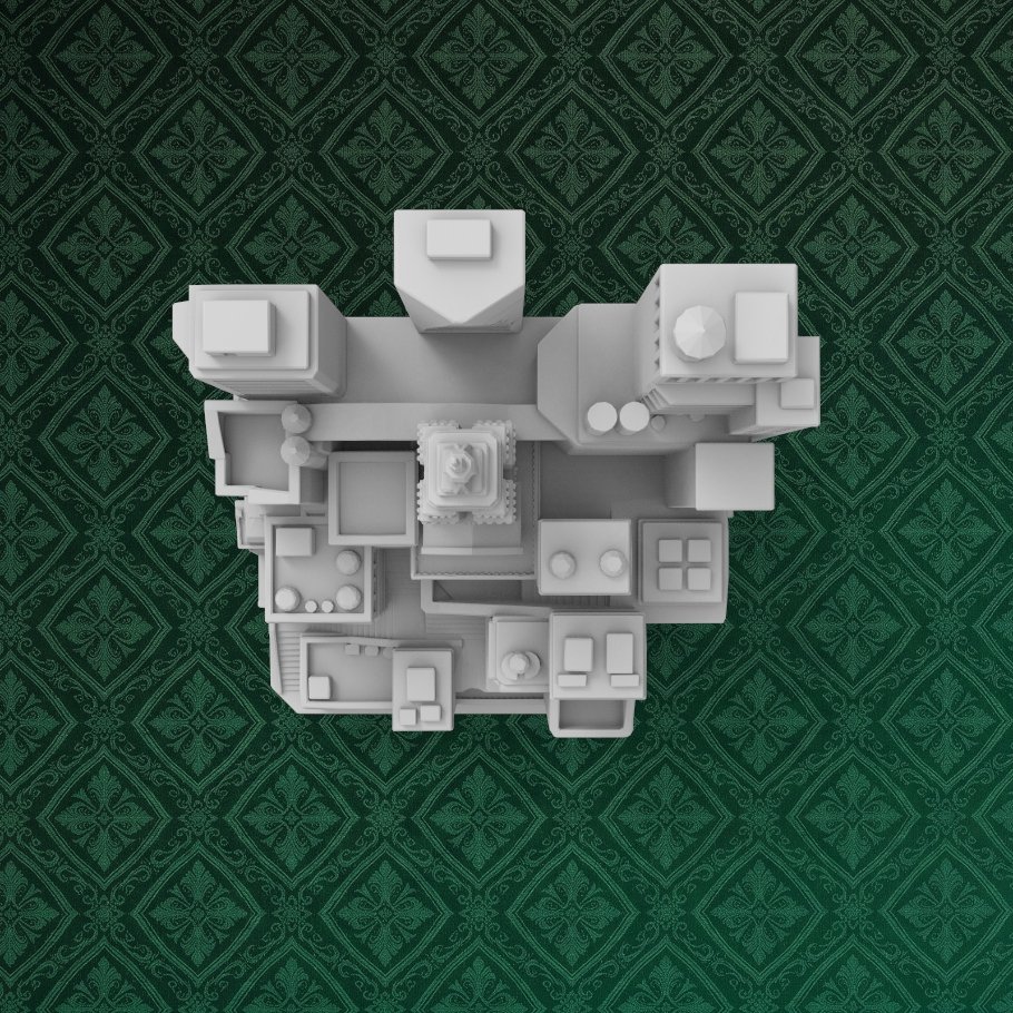 Cityscape Desk Ornament 6 keyshot8.553