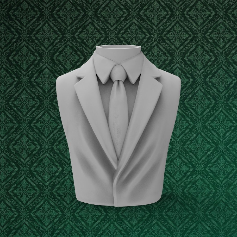 Businessman Bust Pen Holder 2 keyshot8.586