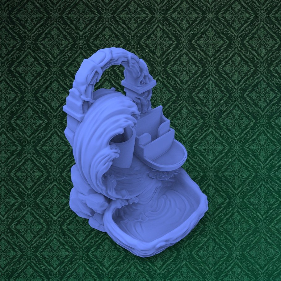 Great Wave Desk Organizer 7 keyshot8.614