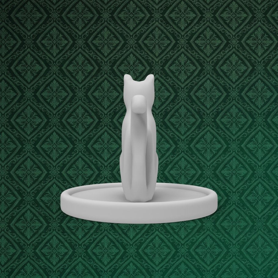 Cat Ring Holder Jewelry Dish 4 keyshot8.617