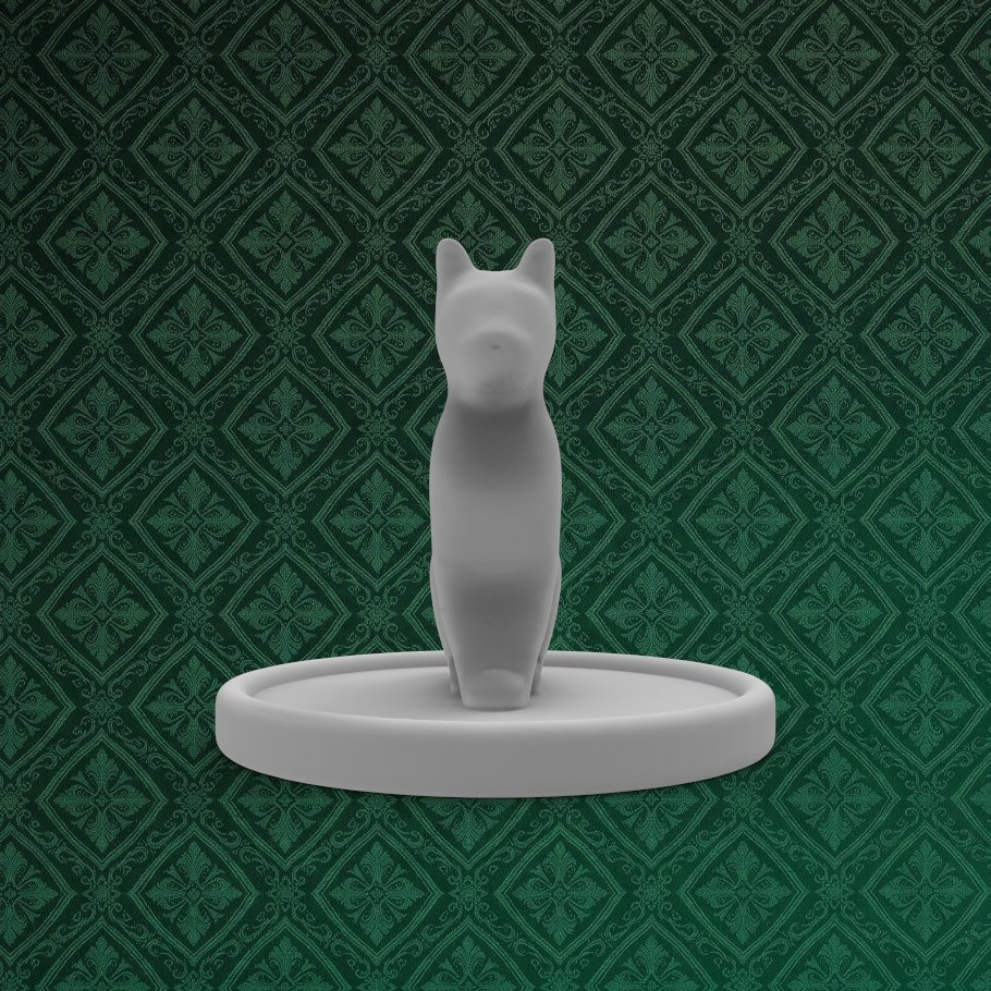 Cat Ring Holder Jewelry Dish 5 keyshot8.618