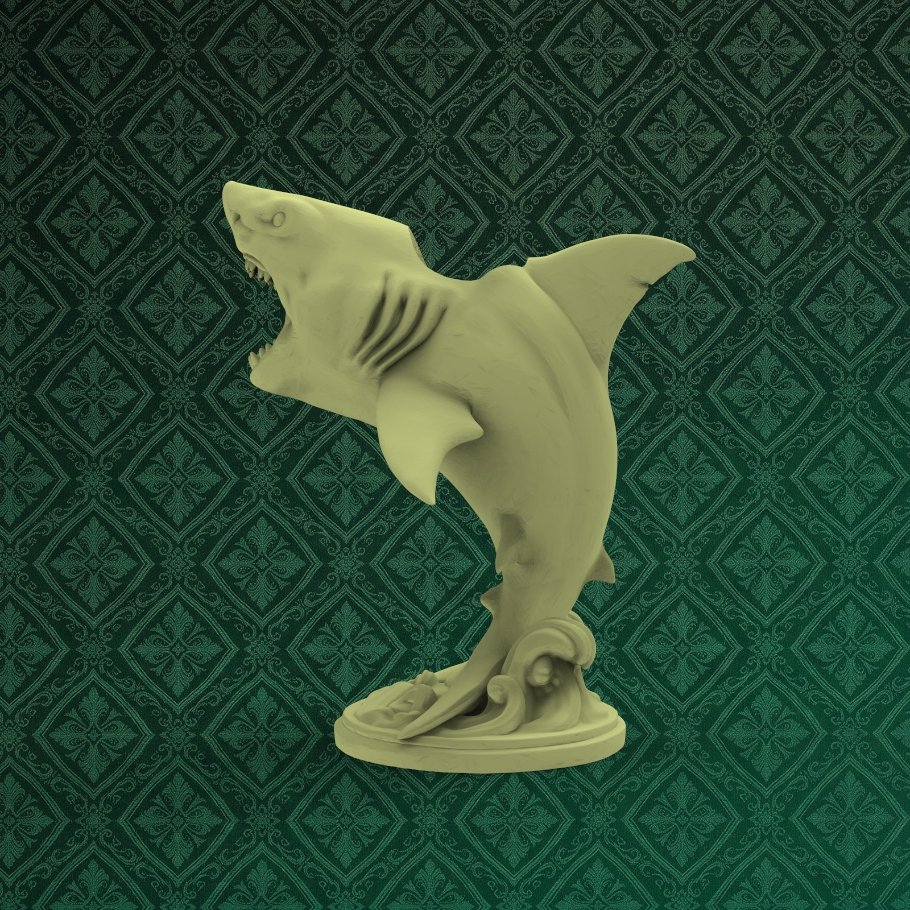 Great White Shark Pen Holder 7 keyshot8.724