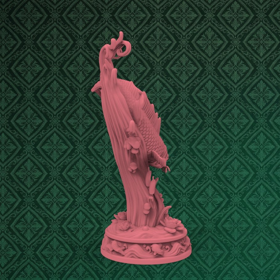Koi Fish Statue 4 keyshot8.735