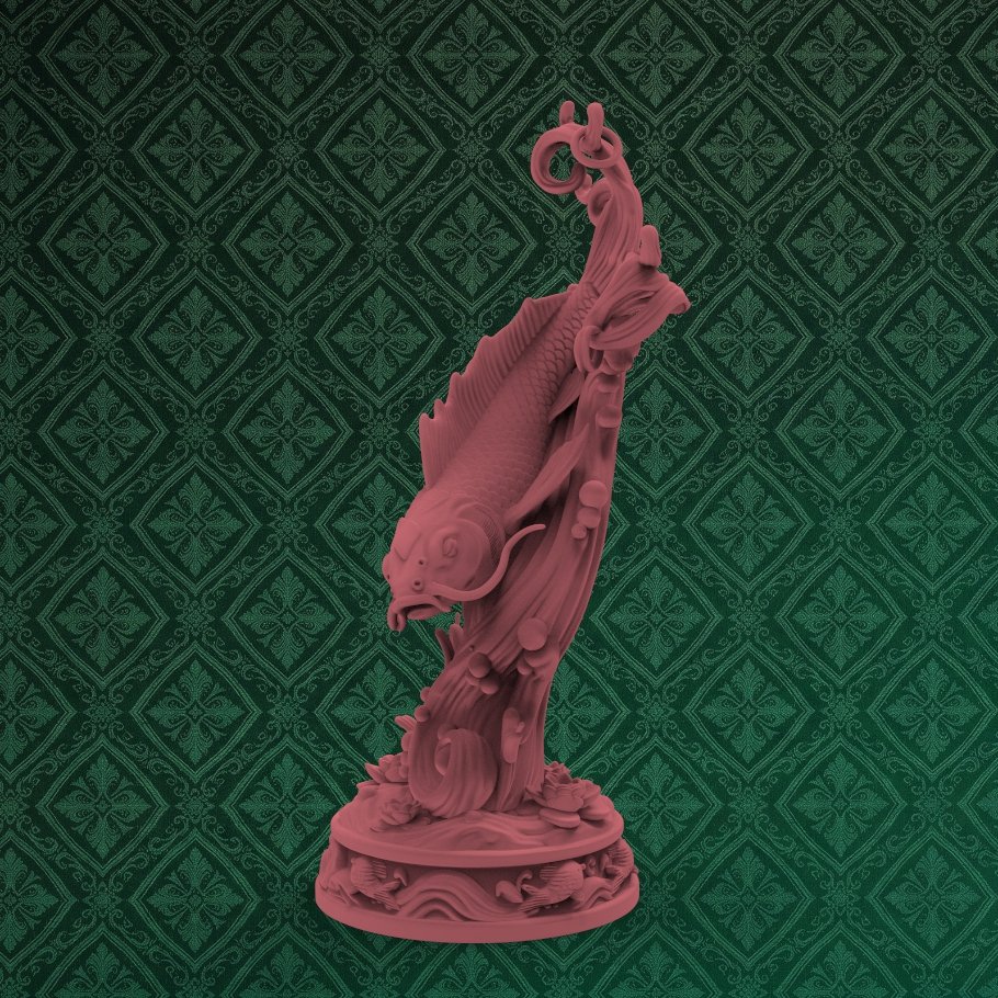 Koi Fish Statue 5 keyshot8.736
