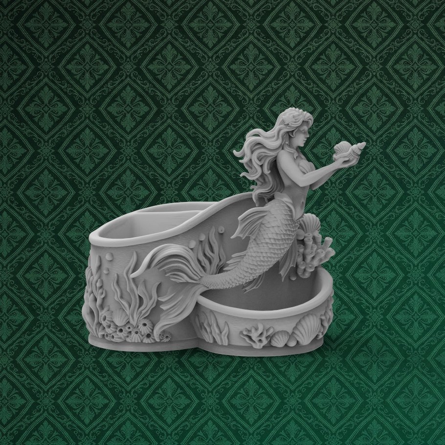 Sea Mermaid Pen Holder 2 keyshot8.807