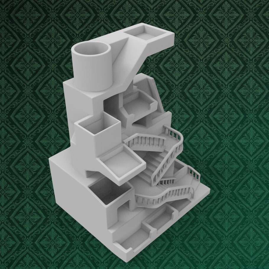 Staircase Desk Organizer 7 keyshot8.910