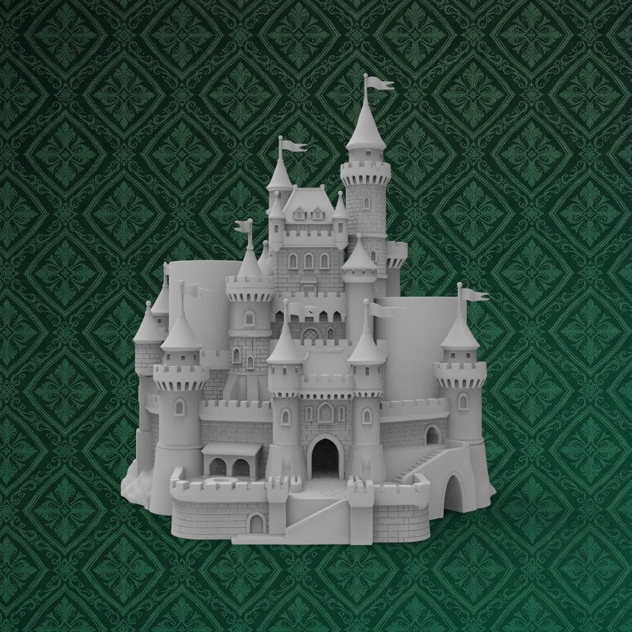 Medieval Castle Desk Organizer 2 keyshot8.912