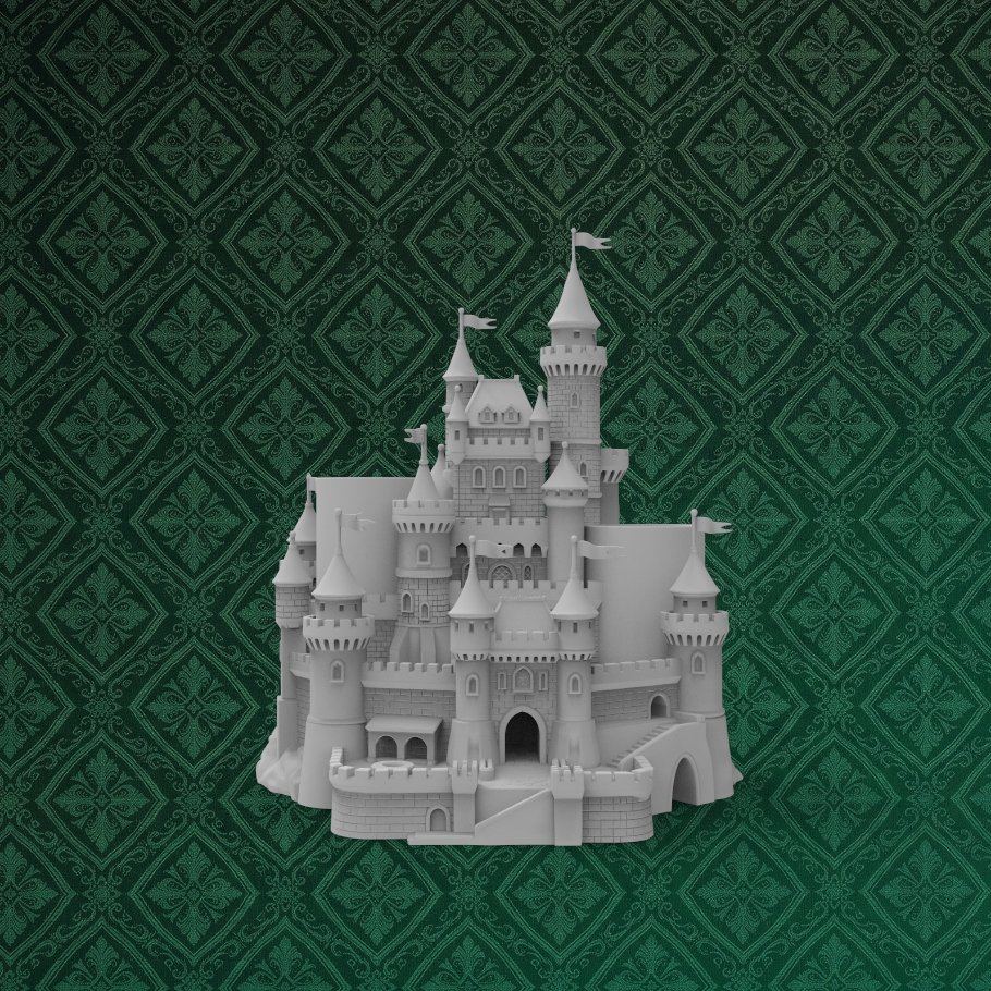 Medieval Castle Desk Organizer 3 keyshot8.913