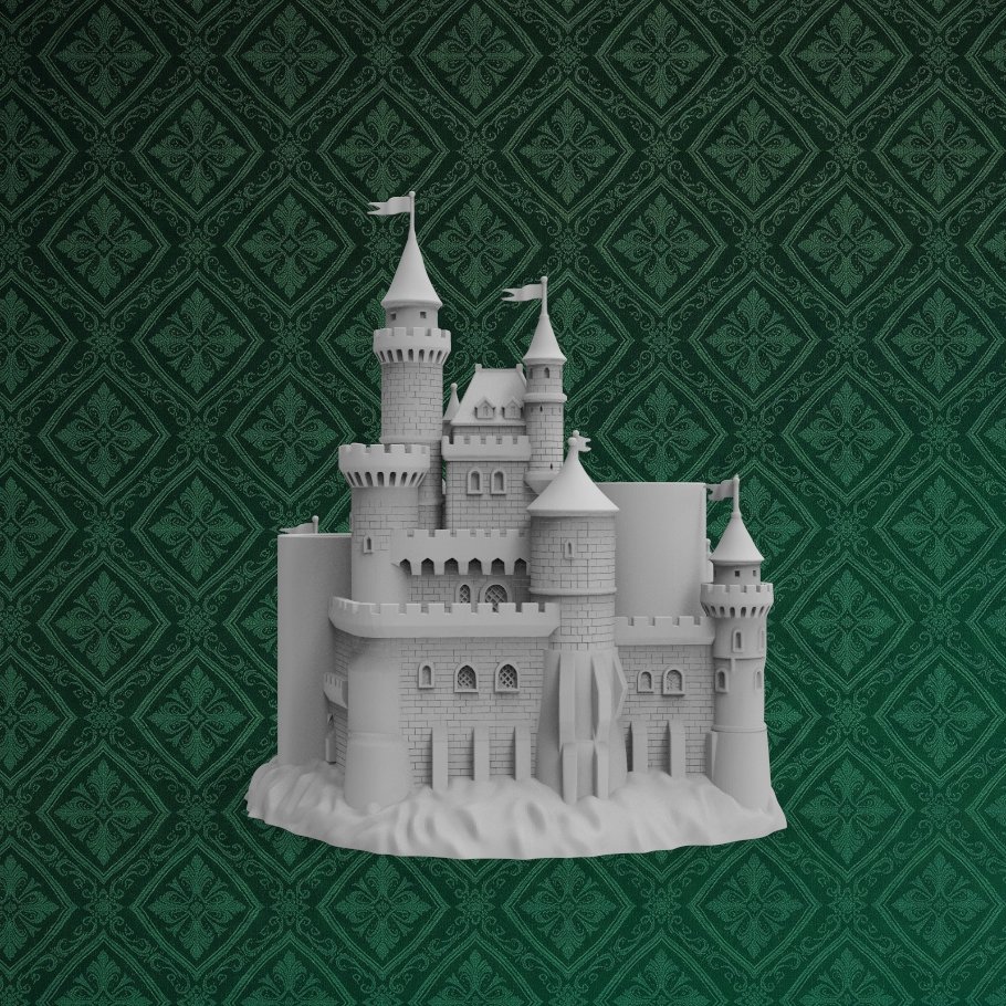 Medieval Castle Desk Organizer 4 keyshot8.914