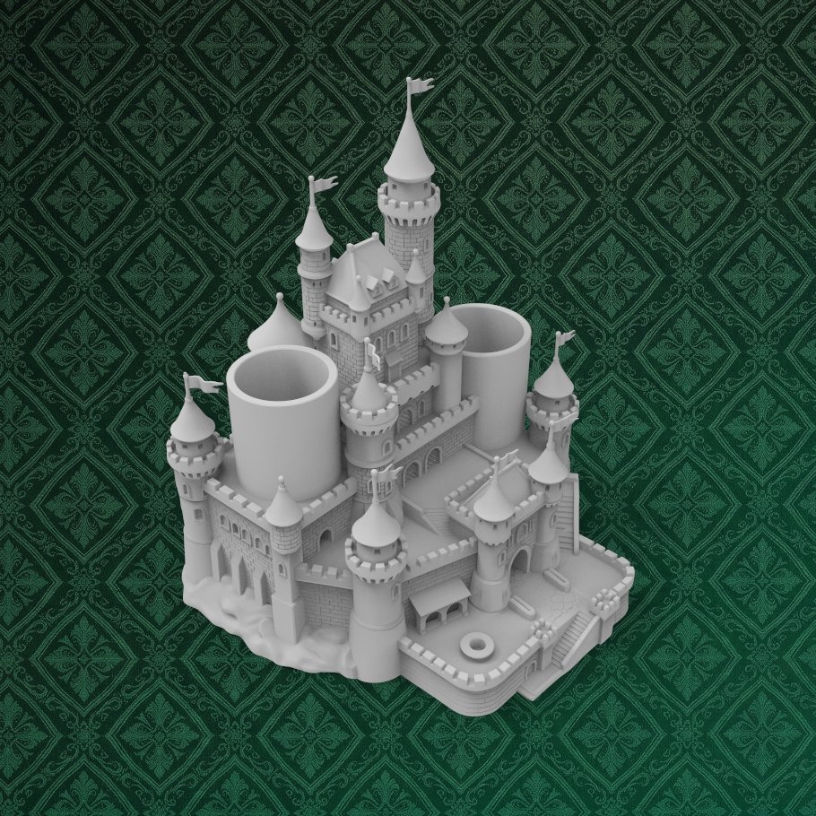 Medieval Castle Desk Organizer 8 keyshot8.919